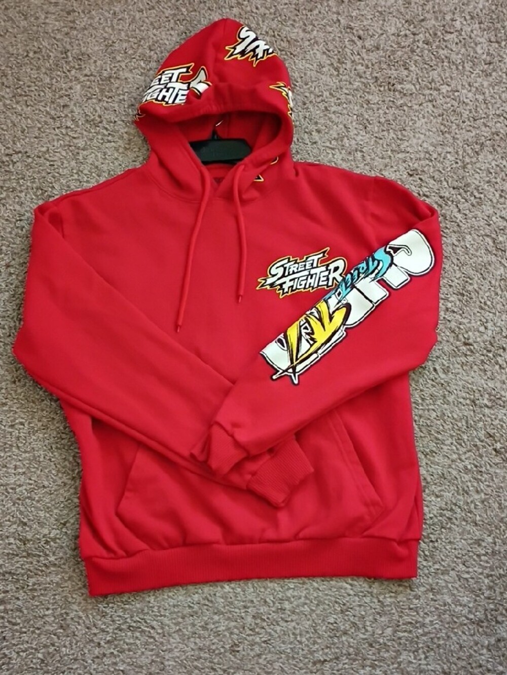 Street Fighter Red Crewneck Hoodie for Men